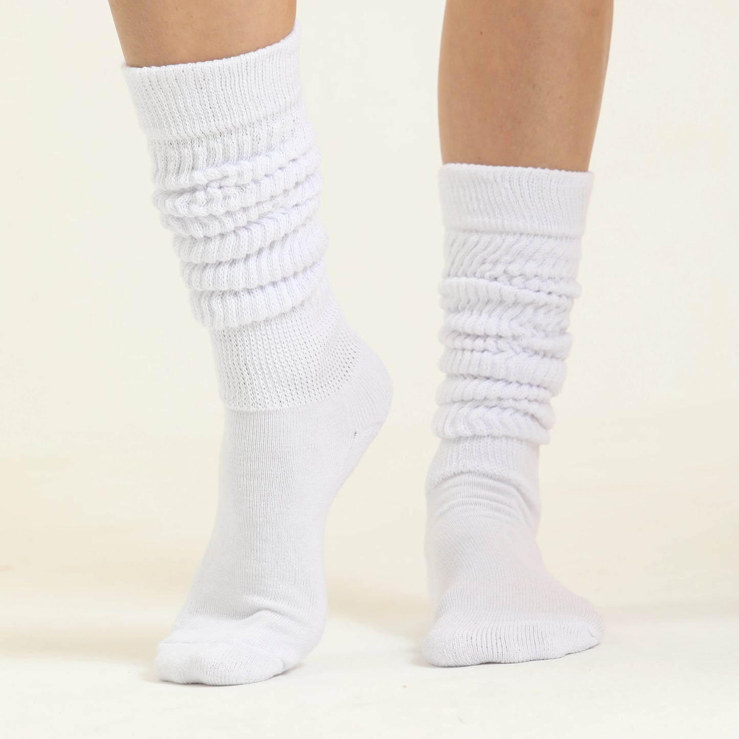 Slouchy Scrunch Cotton Slouch Socks for Women 80s Style 3 Pairs Shoe Size 5 to 10