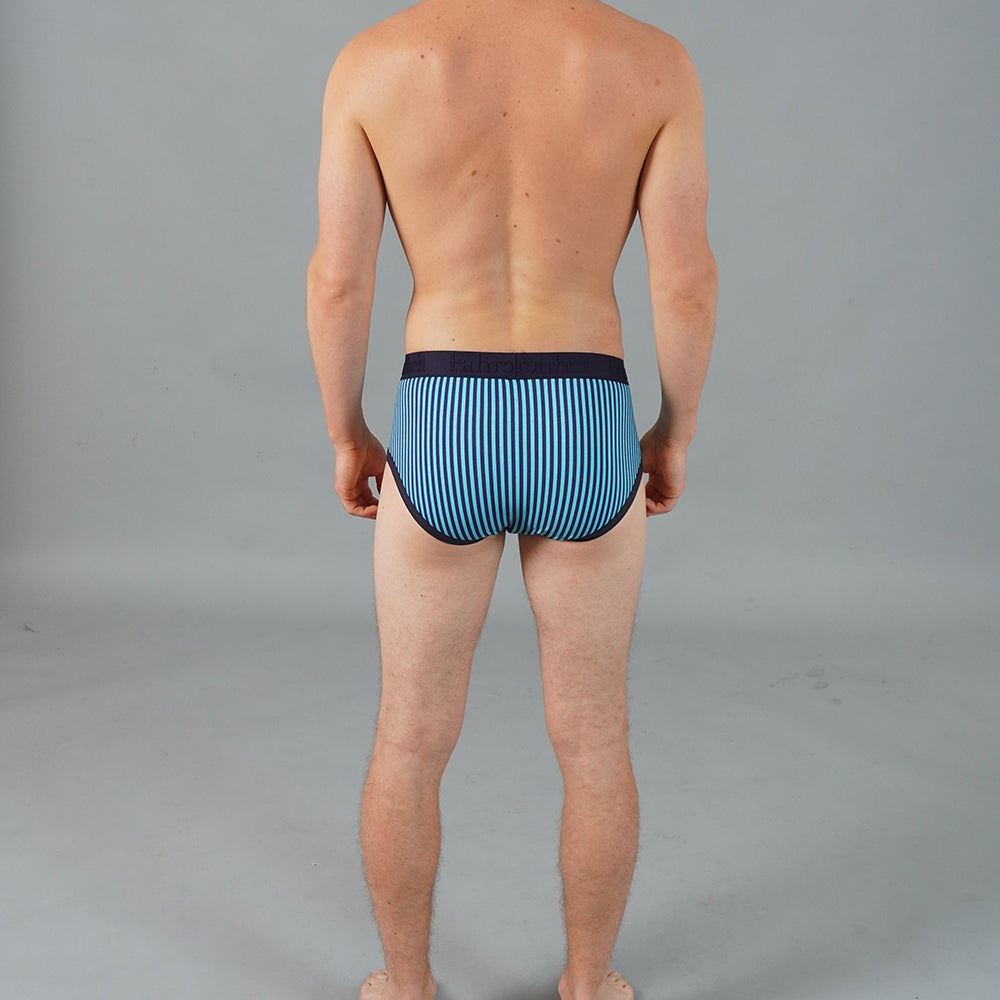Wayne Brief | Vertical Stripe Blue by Fahrenheit New York Fahrenheit New York