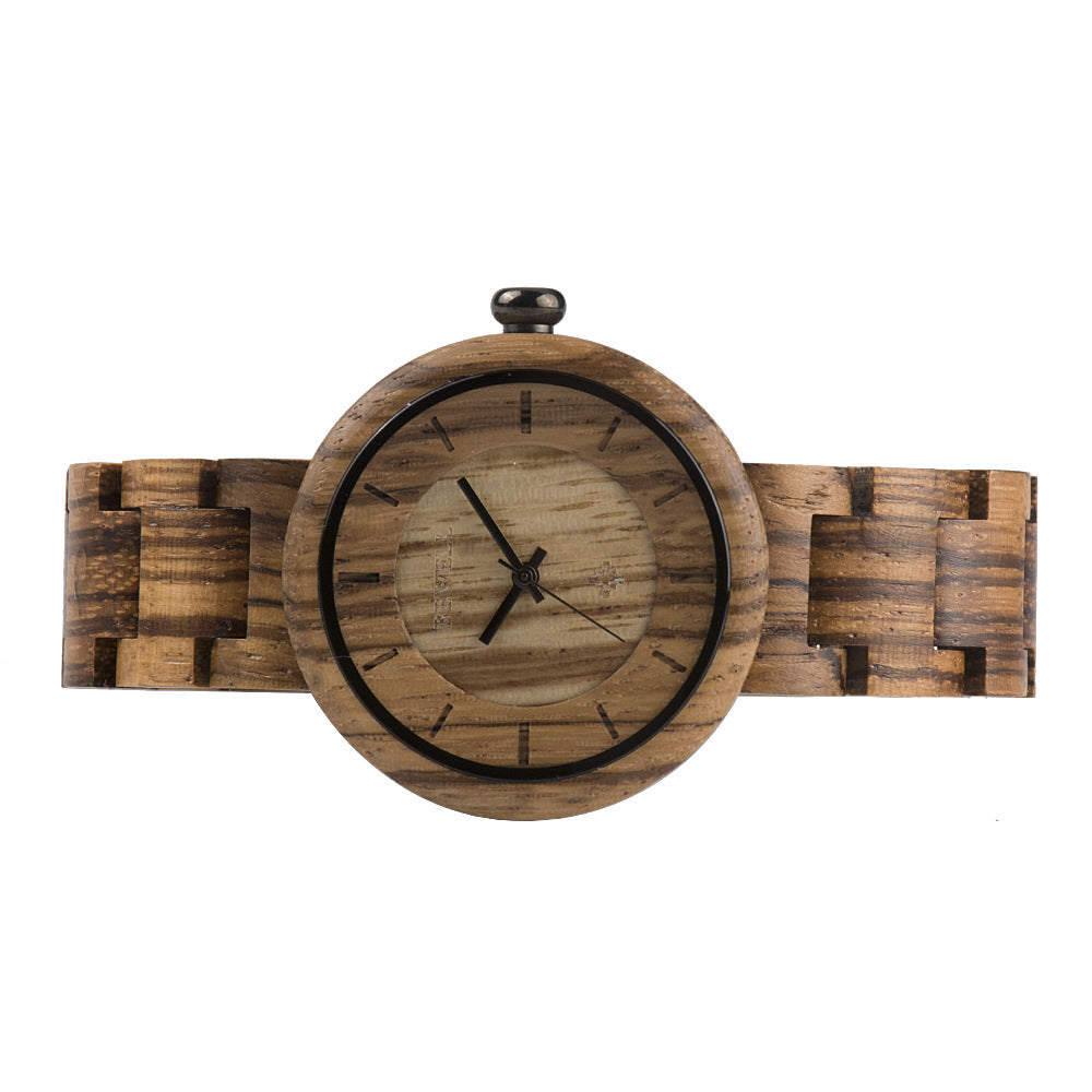 Bamboo wood watch watch ladies watch quartz movement watch Brief Boxers