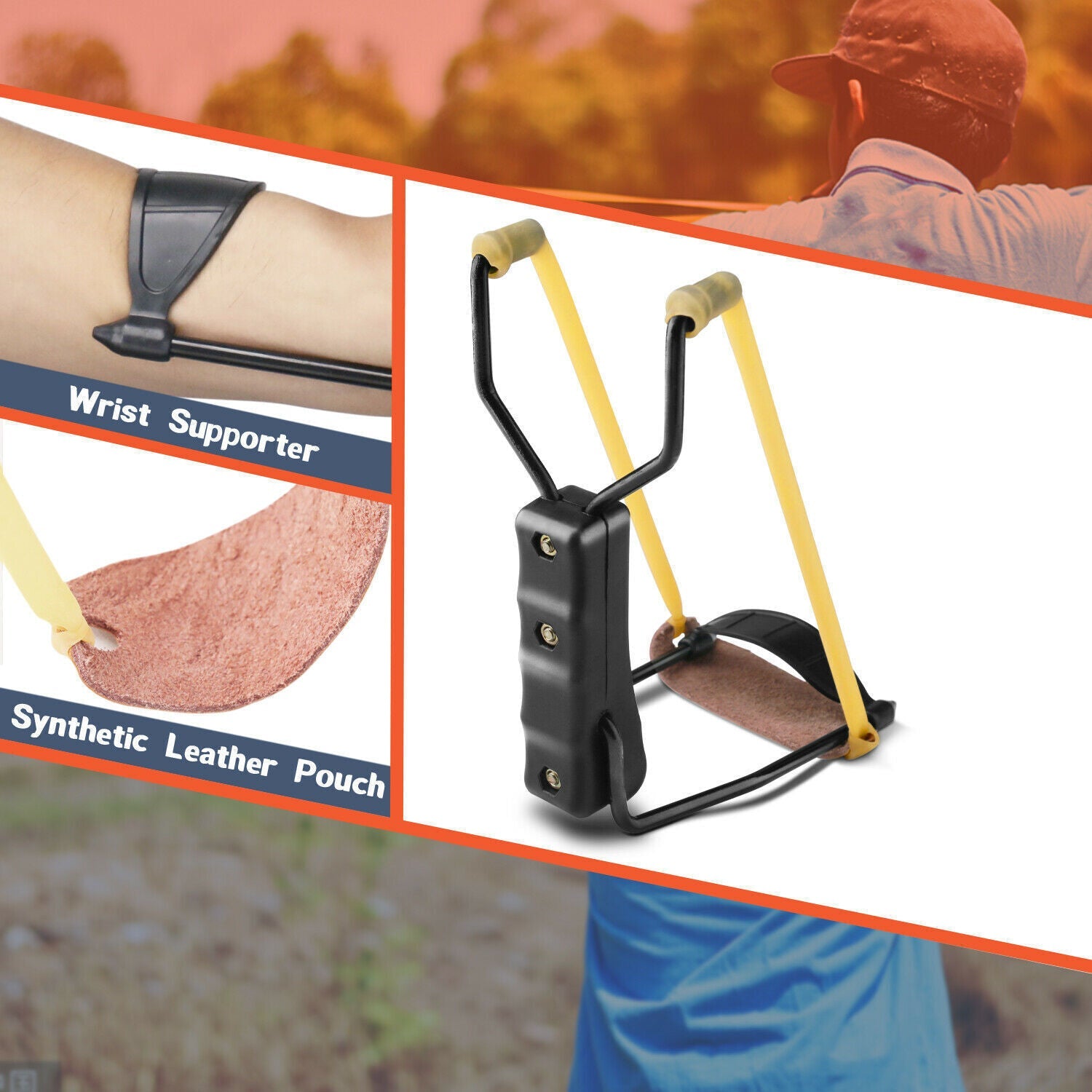 Compact Folding Slingshot  Catapult For Hunting Outdoor Sport Games Brief Boxers