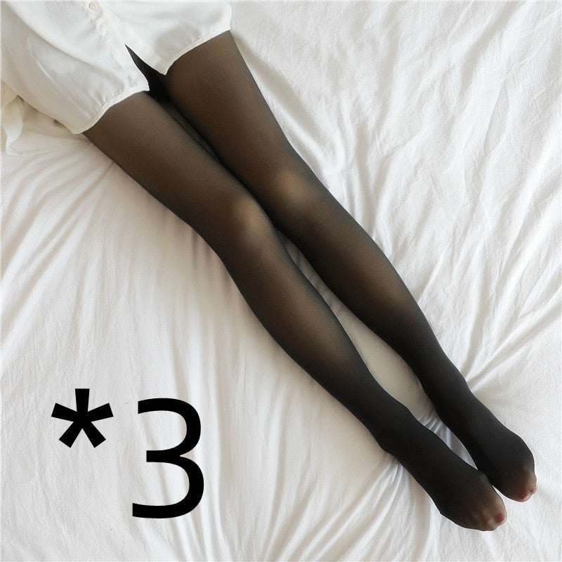 Fake Translucent Plus Size Leggings Fleece Lined Tights Fall And Winter Warm Fleece Pantyhose Women Fleece Lined Pantyhose Thermal Winter Tights Brief Boxers