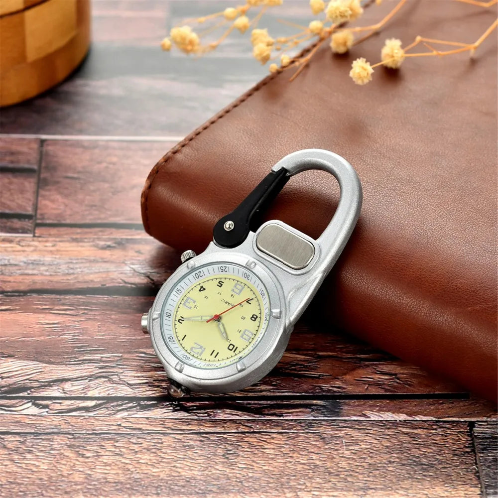 Lancardo Digital Carabiner Clip Sport Hook Clock Hospital Gift Electronic Luminous Multi-function FOB Nurse Watch Outdoor Sport