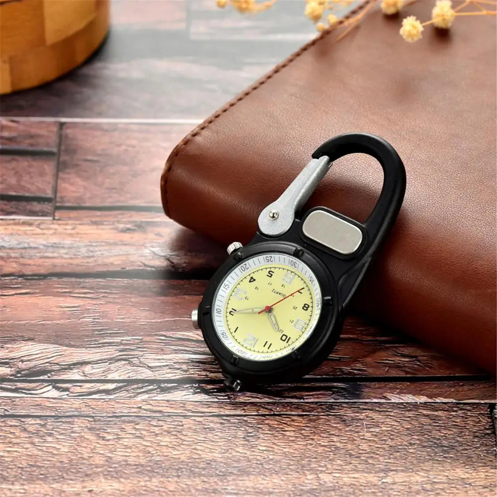 Lancardo Digital Carabiner Clip Sport Hook Clock Hospital Gift Electronic Luminous Multi-function FOB Nurse Watch Outdoor Sport