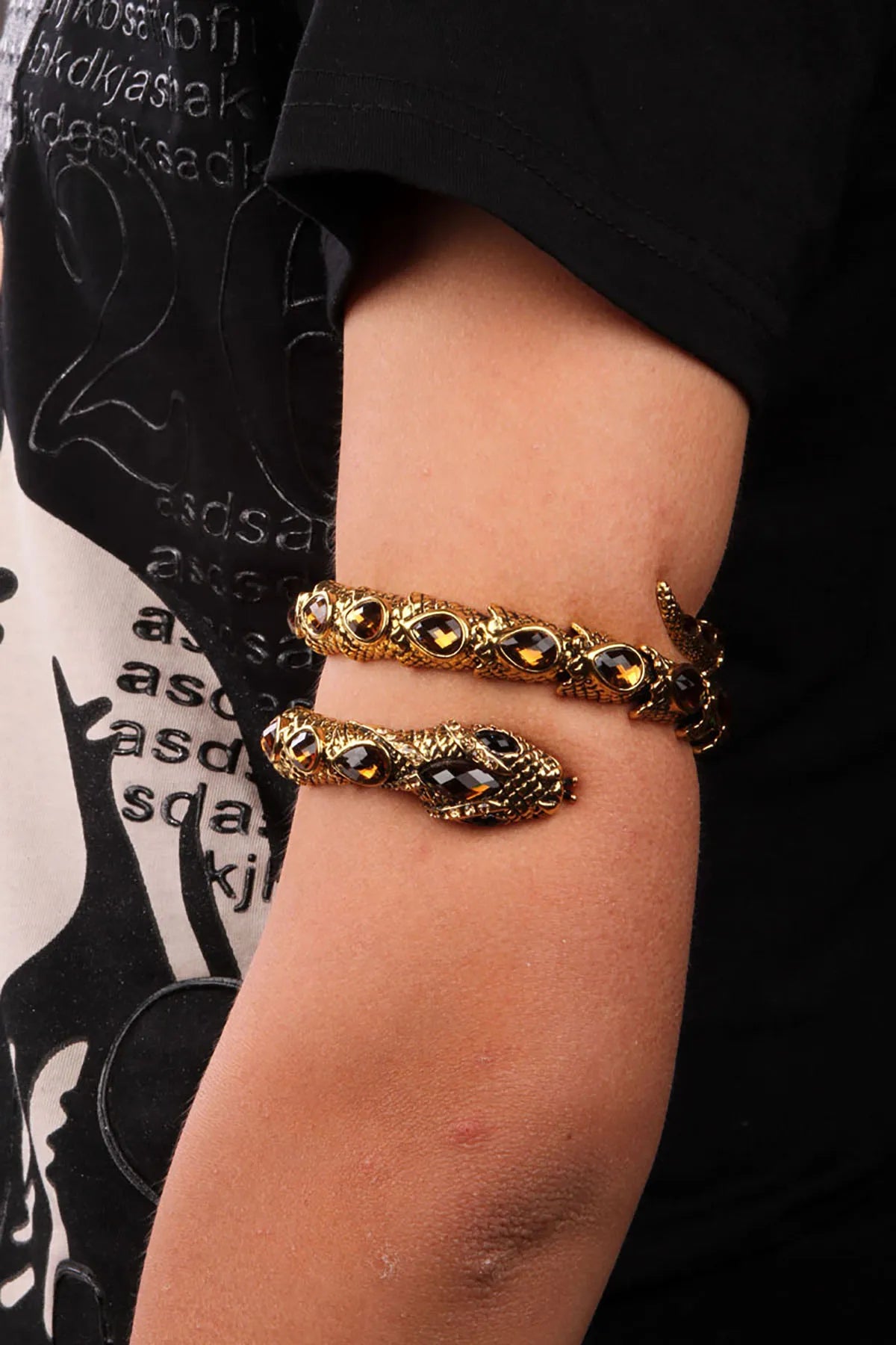 YACQ Stretch Snake Bracelet Armlet Upper Arm Cuff  Women Punk Rock Crystal Bangle Jewelry Gold Silver Color Dropshipping A32 Brief Boxers