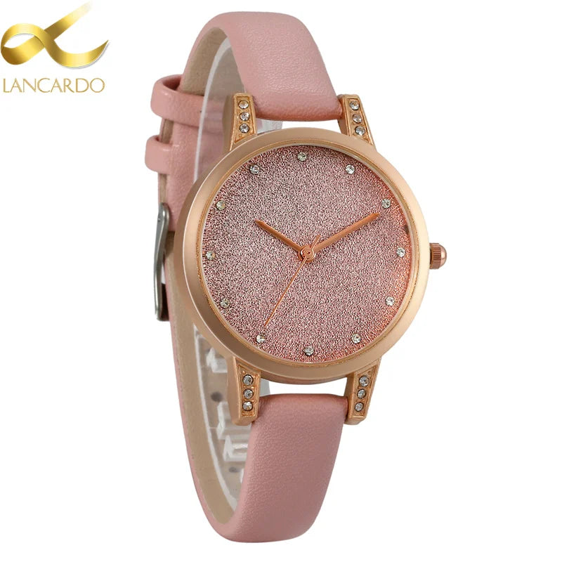 LANCARDO Christmas Luxury Business Casual Quartz Wrist Watch Man Leather Strap Relogio Masculino Watches Clock Fast Delivery