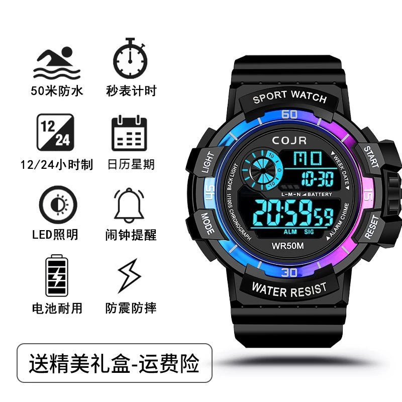 Junior High School Student Kids Boy Digital Watch Brief Boxers