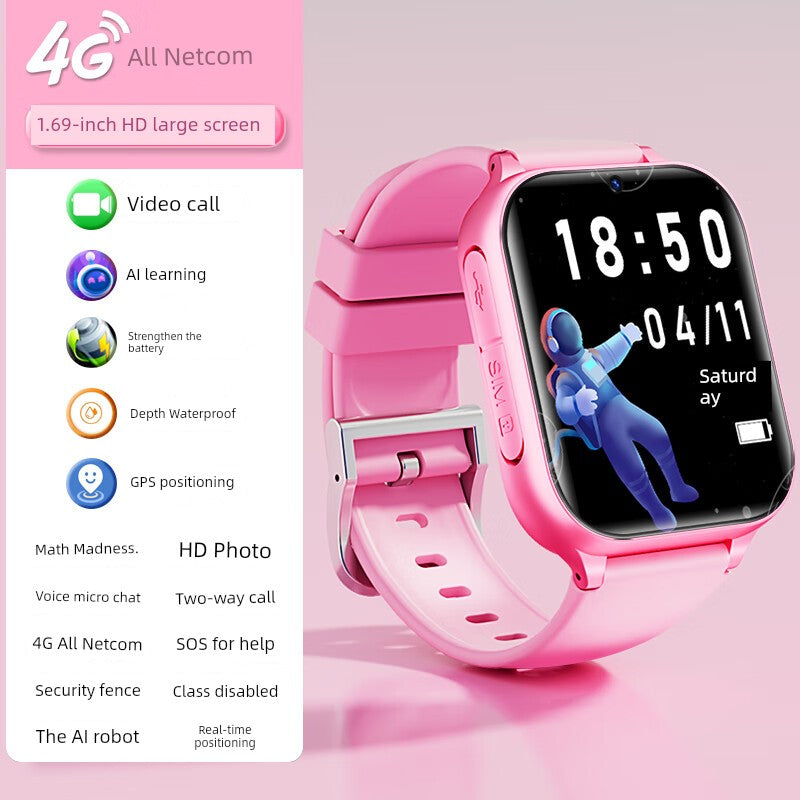 [90% Parents' Choice] Genius Children's Phone Watch Smart Watch 5G All Netcom Primary School Junior High School Students Dedicated Learning Positioning Waterproof WiFi Video Call Boys and Girls Brief Boxers