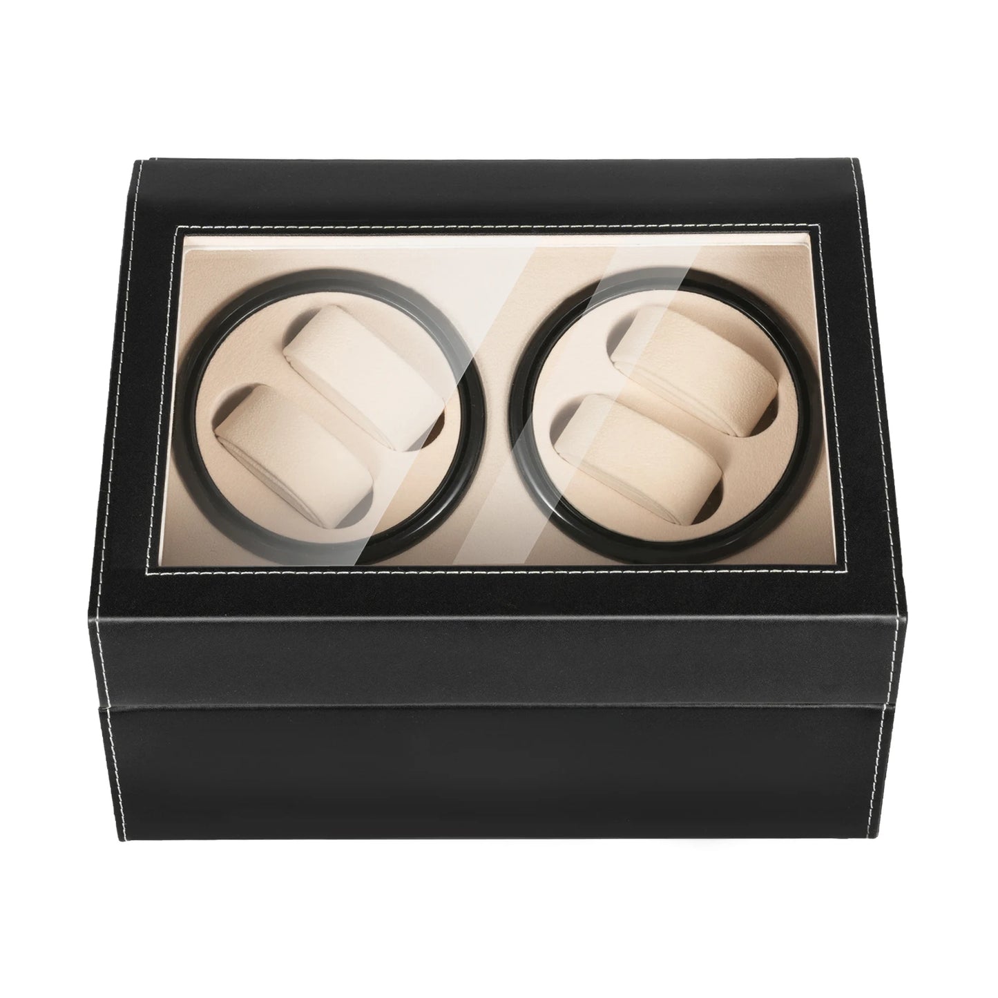 4+6 Watch Winder Automatic Watches Shaker PU Leather Mechanical Watch Box Watch Jewelry Display Box Brief Boxers