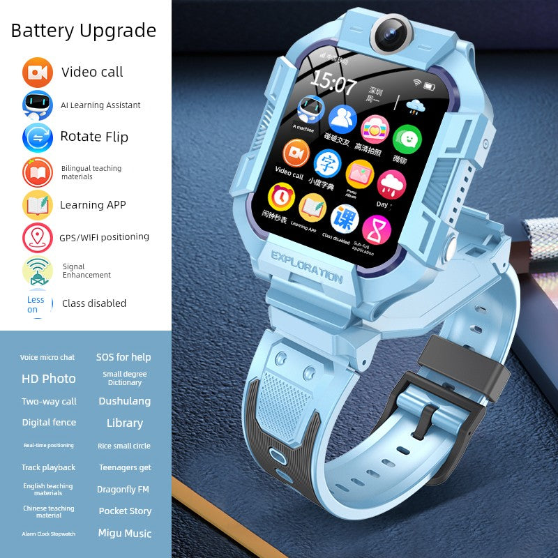 [90% Parents' Choice] Genius Children's Phone Watch Smart Watch 5G All Netcom Primary School Junior High School Students Dedicated Learning Positioning Waterproof WiFi Video Call Boys and Girls Brief Boxers