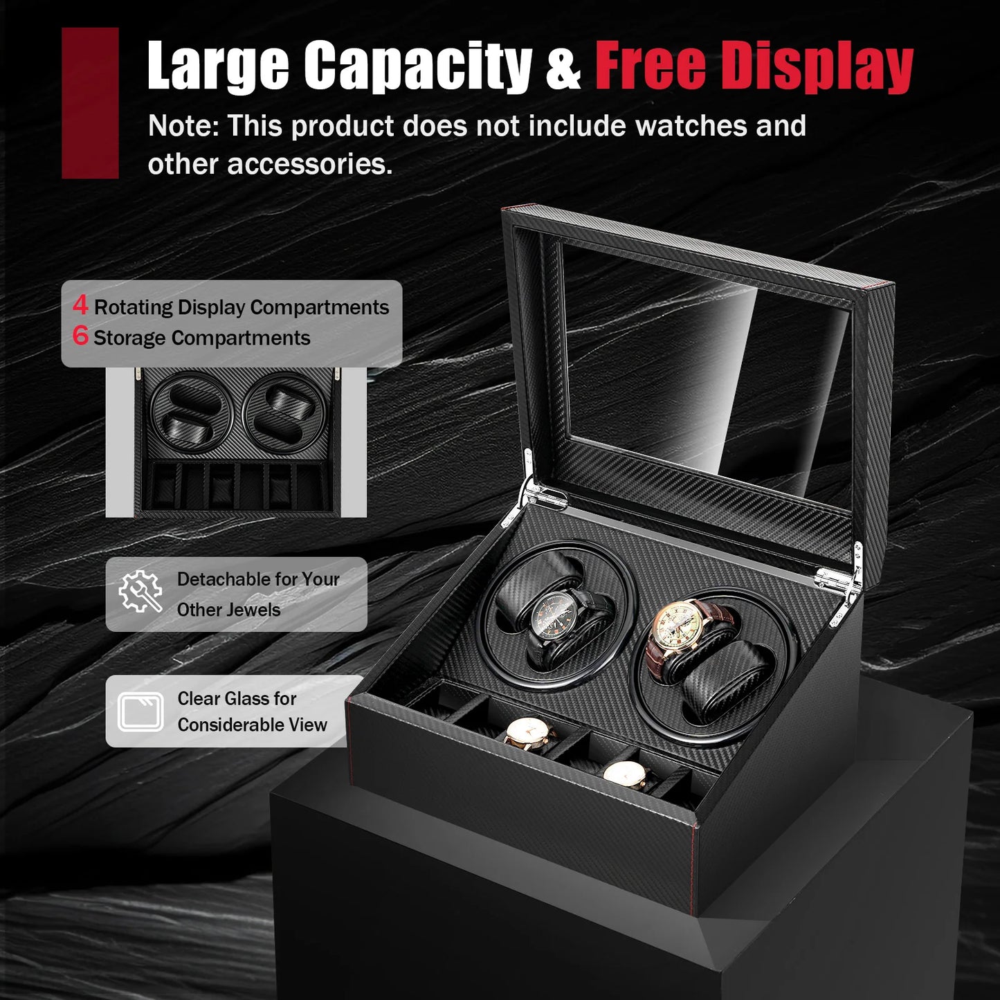 Watch Winder High Quality Automatic Watch Shaker, Silent Motor Case, Mechanical Case, Watch, Storage, Watch Jewelry Display Brief Boxers