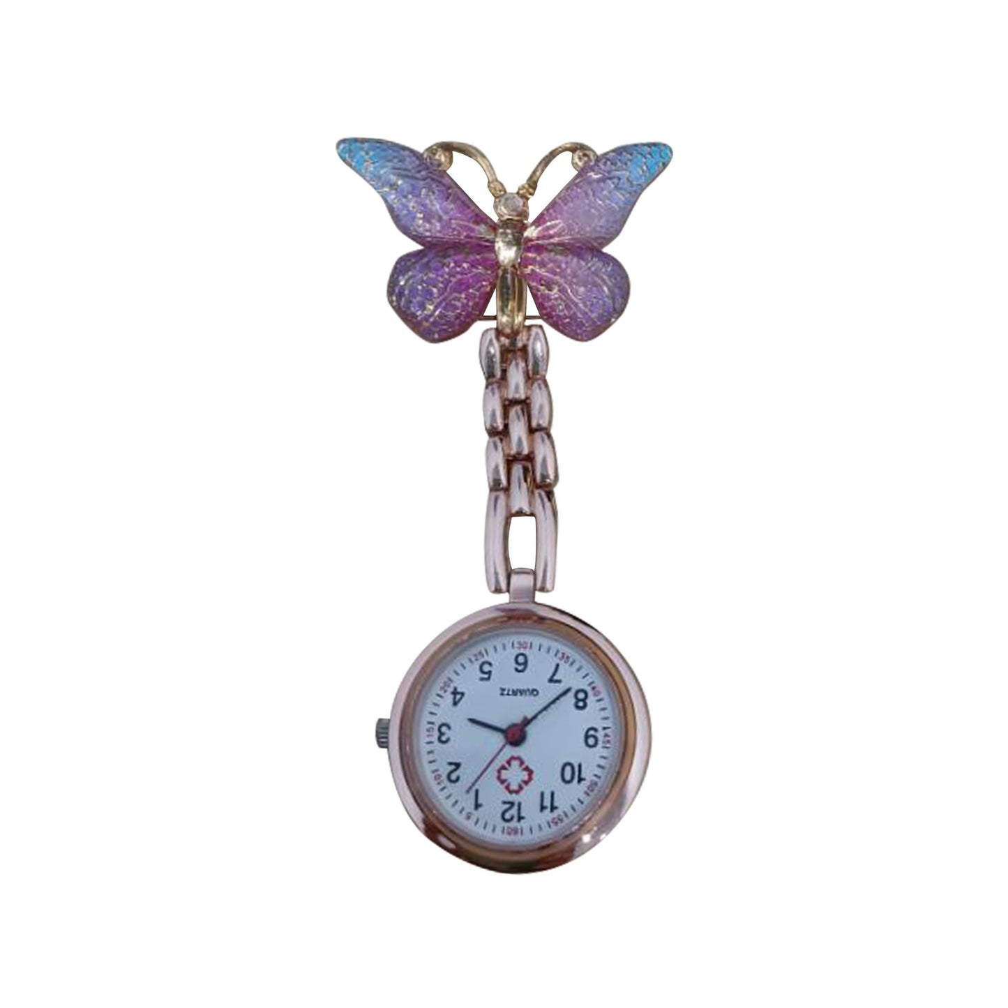 Butterfly Nurse Pocket Watch Fashion Quartz Watch Hanging Clock Nurse Accessories Pocket Watches For Carer Graduation Gift