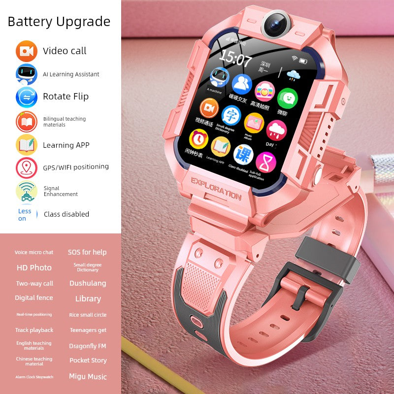 [90% Parents' Choice] Genius Children's Phone Watch Smart Watch 5G All Netcom Primary School Junior High School Students Dedicated Learning Positioning Waterproof WiFi Video Call Boys and Girls Brief Boxers