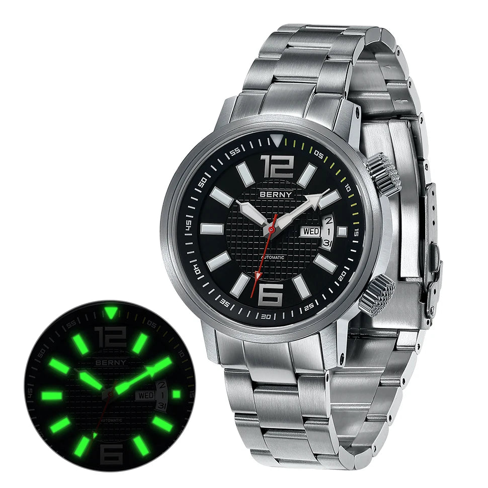 Miyota 8205 20ATM Diver Automatic Mechanical Watch Men Sport Luminous Sapphire Waterproof Wristwatch Swimming Self Winding Watch