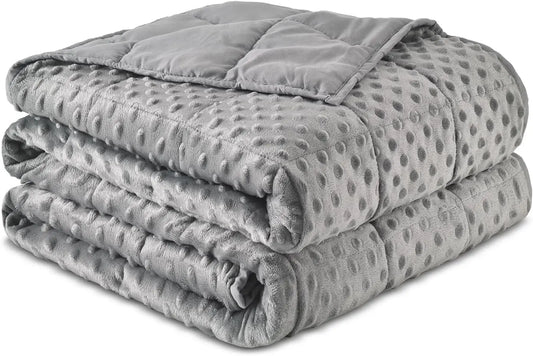 Weighted Blanket for Adults (15 lbs, 48" x 72") Soft Minky Heavy Blanket for Sleeping Perfect for 140-160 lbs