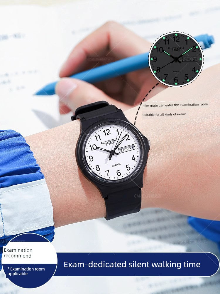 Mute Men's Kids Girls' Pointer Watch for Senior High School Entrance Examination Brief Boxers