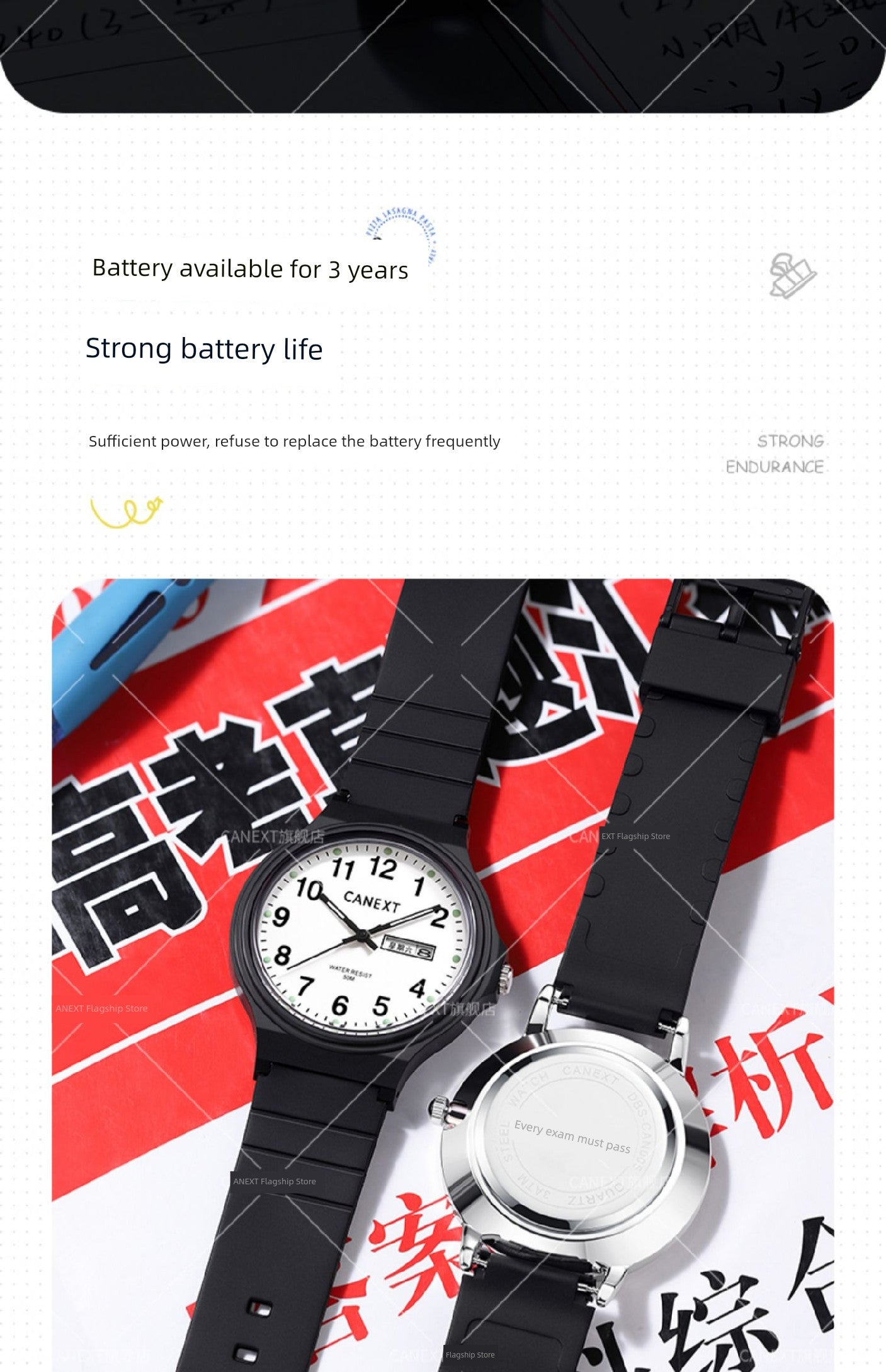 Mute Men's Kids Girls' Pointer Watch for Senior High School Entrance Examination Brief Boxers