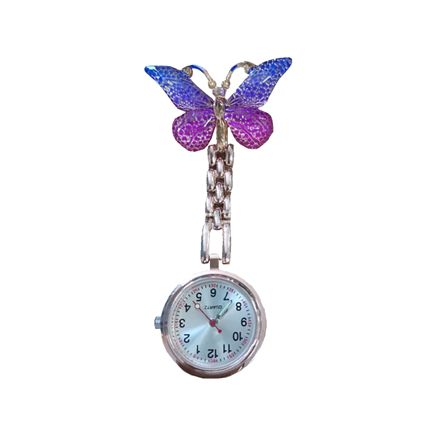 Butterfly Nurse Pocket Watch Fashion Quartz Watch Hanging Clock Nurse Accessories Pocket Watches For Carer Graduation Gift