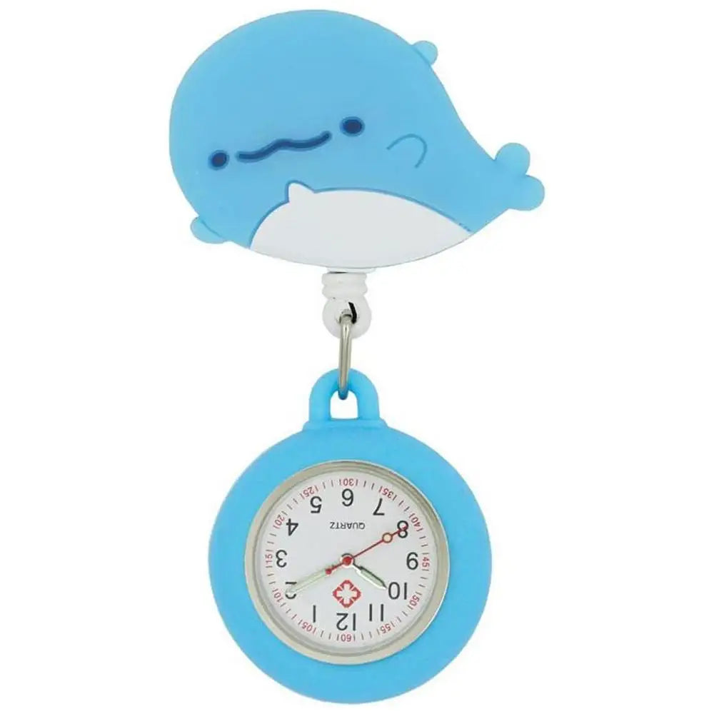 Clip-On Analog Digital Cute Silicone High-Quality Nurse Watch Brooch Pocket Quartz Movement Stethoscope Retractable Fob Watch