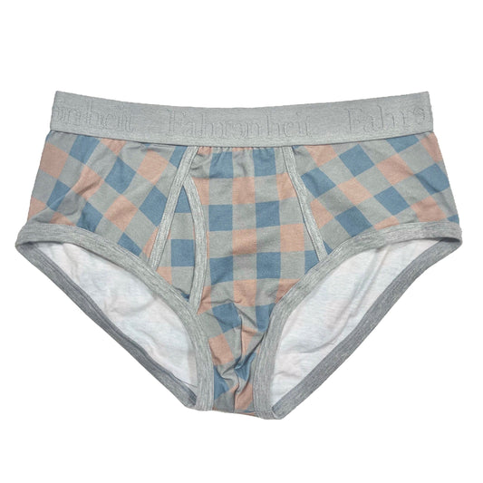 Wayne Brief | Grey Checkerboard by Fahrenheit New York Fahrenheit New York