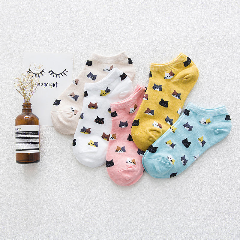 Women's Solid Color Socks Low Cut Shallow Mouth Leisure Boat Socks Brief Boxers