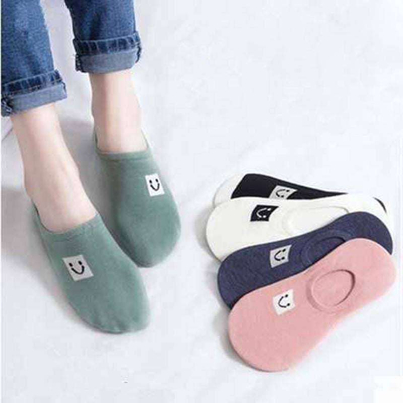 Women's Solid Color Socks Low Cut Shallow Mouth Leisure Boat Socks Brief Boxers